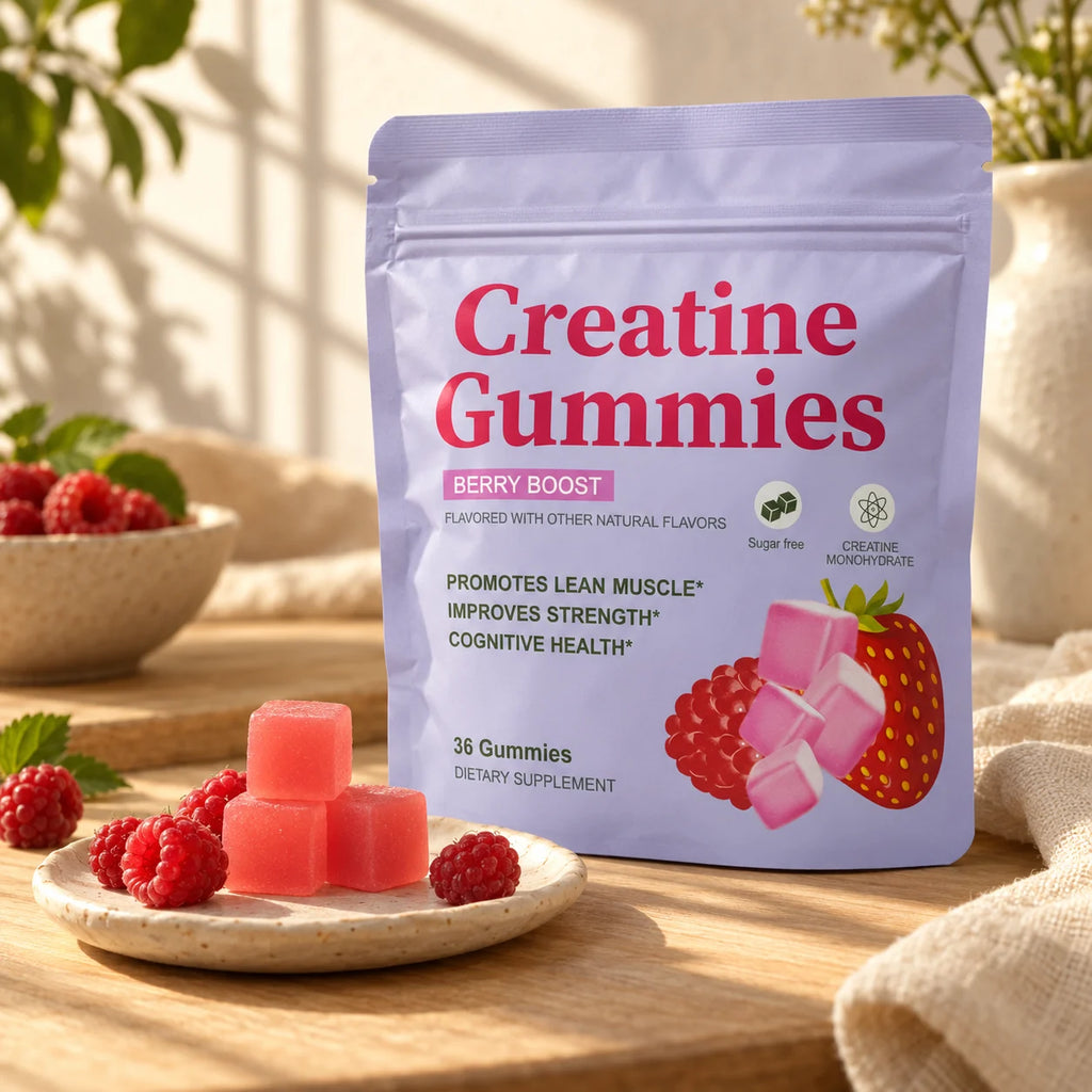 Bolsa de gominolas de creatina MIMO sabor frutos rojos
